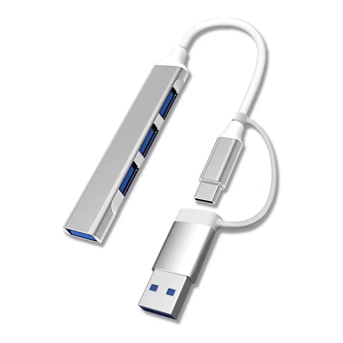 4 Port'lu Bağlantı İstasyonu Ultra İnce USB Bölücü TYPE-C tipi Çoklu Arayüz Adaptörü Multi Usb Çokla