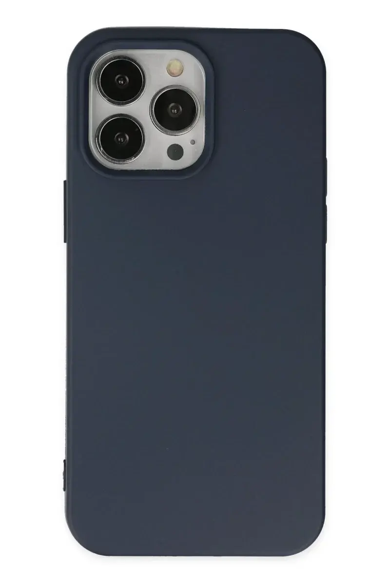 Apple iPhone 15 Pro Kılıf Nano içi Kadife Silikon - Lacivert