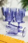 Akrilik Mavi 6'lı Kadeh & Su Meşrubat Kahve Yanı Bardağı 450 ml ( Cam Değildir )-1