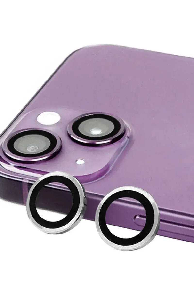 Apple iPhone 14 Raze Metal Kamera Lens - Gümüş