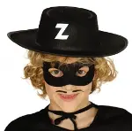 Z Logolu Zorro Şapkası Ve Zorro Maskesi Çocuk Boy-1