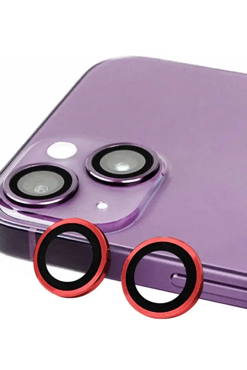 Apple iPhone 14 Plus Raze Metal Kamera Lens - Kırmızı