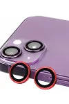 Apple iPhone 14 Plus Raze Metal Kamera Lens - Kırmızı-1