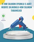 5 Silikon Hediyeli 40W Sıcak Silikon Tabancası Pratik Güçlü Kullanım-2