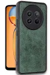 Realme 12 5G Kılıf Aras Deri Kapak - Koyu Yeşil-2