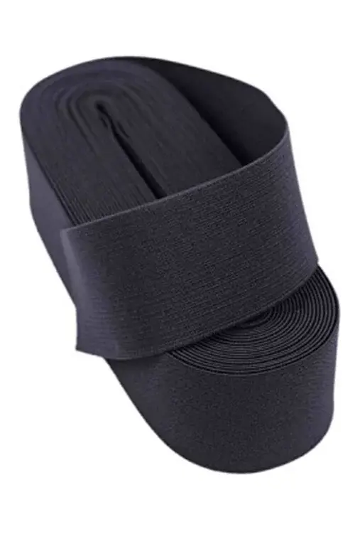 Siyah - 3CM Paça Lastik Geniş 10MT.