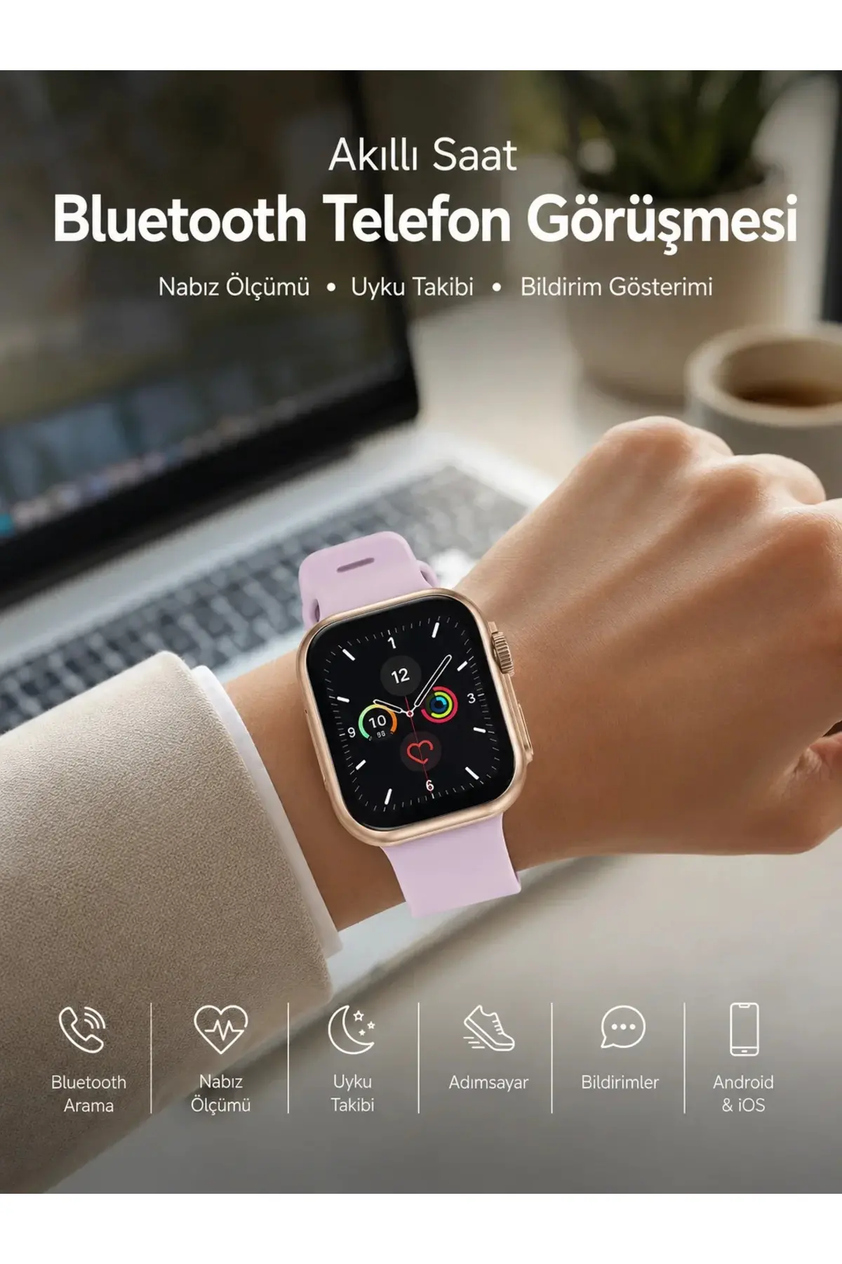 Bluetooth Görüşmeli Akıllı Saat, Sağlık Takibi ve Akıllı Bildirim Özellikleriyle Günlük Hayatınızı K