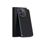 Joko Apple İphone 15 Pro Max Kılıf Arad 600d Kevlar Karbon Fiber Magsafe Kapak - Lacivert-2