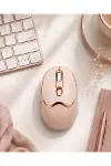 Bluetooth ve 2.4G Destekli Sessiz Kablosuz Mouse Şarjlı Tasarım-1