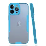 Apple iPhone 14 Pro Max Kılıf Platin Silikon - Mavi-2