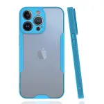 Apple iPhone 14 Pro Max Kılıf Platin Silikon - Mavi-3