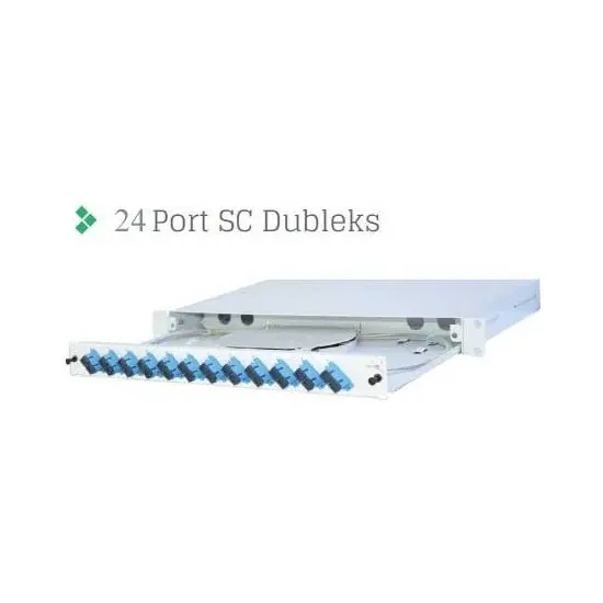 R1U19KZSCDX-24F 1U 19" 24 FIBERLI FULL SET SC DX RACK TİPİ MM 50/125 PATCH PANEL
