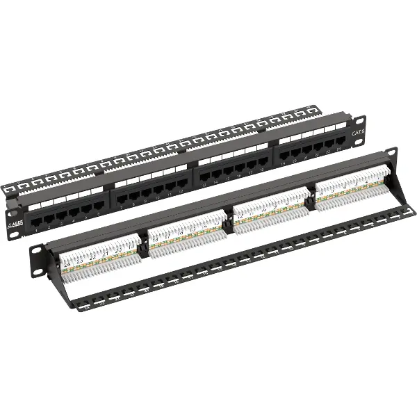 AC-611-24E 8P8C,LSA,ALTIN KONTAK 24 PORT CAT6 DOLU 1U ZIRHSIZ PATCH PANEL