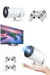 Projeksiyon Cihazı Video Oyun Konsolu Projektör Taşınabilir Ayaklı Çift Kollu 4K Çözünürlüklü-3
