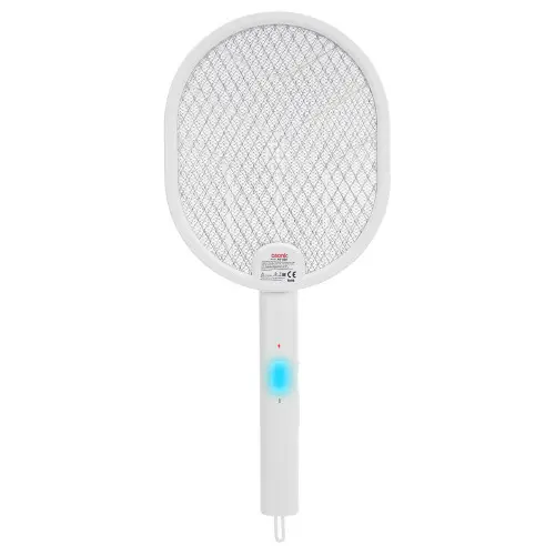 AS-A26, Beyaz, 3000V, Raket Tipi, UV Mor Işıklı, 1200mAh, Bataryalı, Şarj Edilebilir, Katlanabilir, Sinek Öldürücü