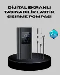 Taşınabilir 80W Kablosuz Lastik Şişirme Pompası Dijital Ekranlı-1