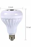 Kumandalı RGB Led Işık Bluetooth Hoparlör Ses Lambası Renkli Ampul-5