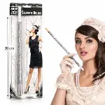 30 Cm Gümüş Payetli Tutacağı – 1920’ler Gatsby Parti Aksesuarı-1