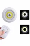 Dolap Işığı Mutfak Rafı Işığı Uzaktan Kumandalı 3 Lü Spot Led Lamba-3