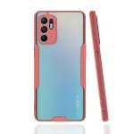 Oppo Reno 6 Kılıf Platin Silikon - Pembe-2