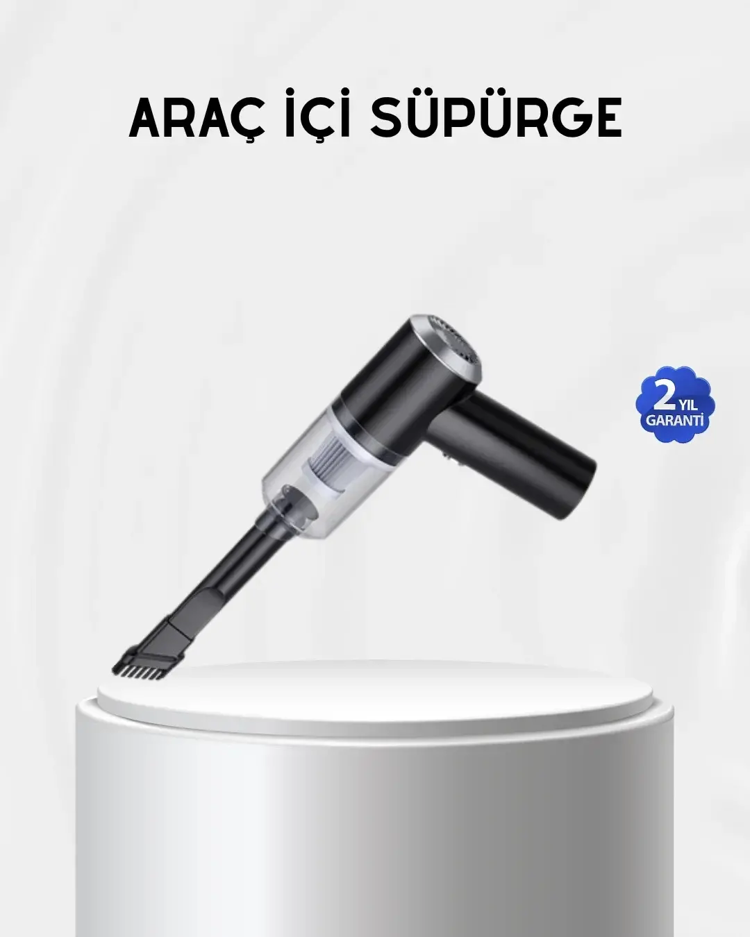 Kablosuz El Süpürgesi – Araç İçi Tezlik İçin 5500PA Güçlü Eş, USB Şarjlı