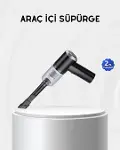 Kablosuz El Süpürgesi – Araç İçi Tezlik İçin 5500PA Güçlü Eş, USB Şarjlı-1
