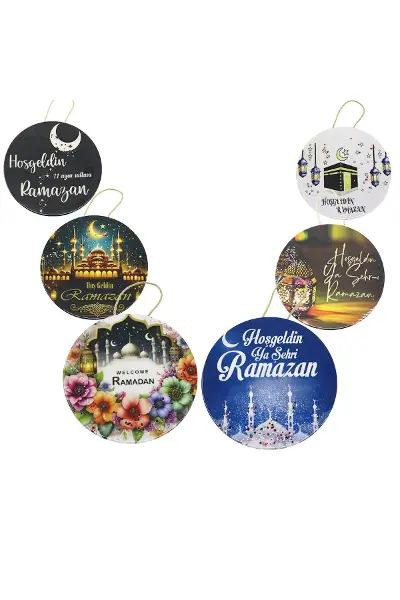Yuvarlak - Epoksi Büyük Kapı Süsü Hoşgeldin Ramazan