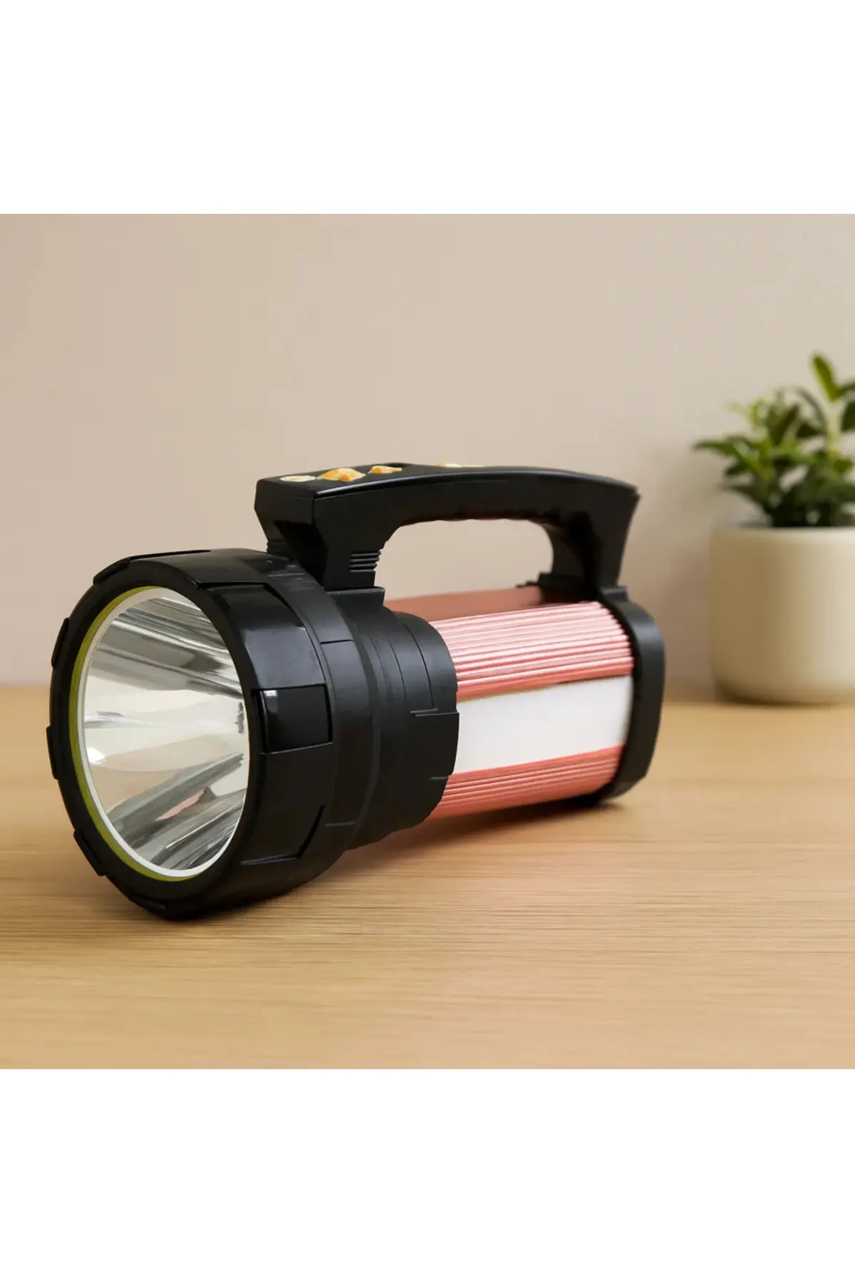 Şarjlı 2in1 El Feneri ve Projektör 15W COB + 28 LED Powerbank Su Geçirmez