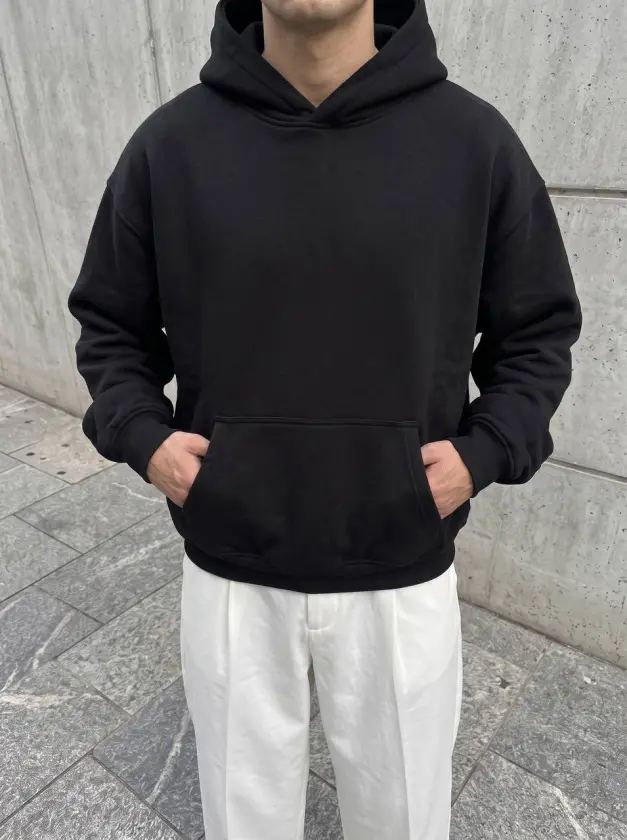 Erkek Kapüşonlu Sweatshirt-1 Erkek Kapüşonlu Sweatshirt-1