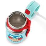 Skip Hop Zoo Pipetli Paslanmaz Çelik Suluk 350 ml Baykuş-3