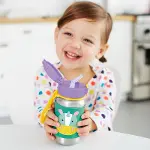 Skip Hop Zoo Pipetli Paslanmaz Çelik Suluk 350 ml Unicorn-3
