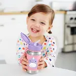 Skip Hop Zoo Pipetli Paslanmaz Çelik Suluk 350 ml Narwhal-3
