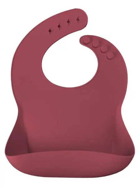 OiOi Basics Silikon Mama Önlüğü Velvet Rose