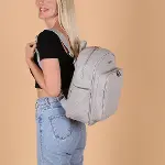 M&Y Dust Deri Anne Bebek Bakım Sırt Çantası 7130 Gri-6