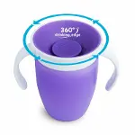 Munchkin Mucize 360° Alıştırma Bardağı 6 Ay+ 207 ml Mor-3
