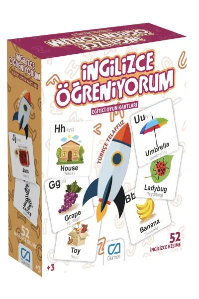 Games İngilizce Öğreniyorum Eğitici Oyun Kartları 52 Kart 5044