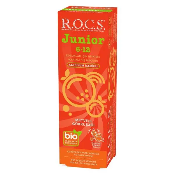 R.O.C.S. Junior Diş Macunu 6-12 Yaş 60 ml Meyveli Gökkuşağı