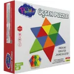 PlayWood Ahşap Üçgen Puzzle 24 Parça 395-1