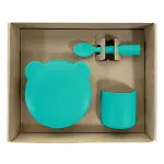 OiOi Blw I Silikon Beslenme Seti 3'Lü (Kaseli) Aqua Green-6