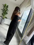 Kadın Uzun Kollu Tek Omuzdan Açık Modal Bluz Ve Pantolon Ikili Takım-4