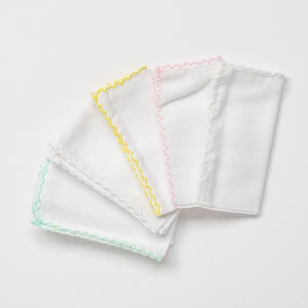 Andywawa AC24447 Basic 5'Li Bebek Ağız Mendili 25x25 cm Pink