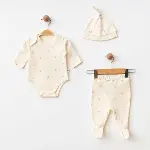 Eslenza Baby 3'Lü Zıbın Takım 0038 Bej-1