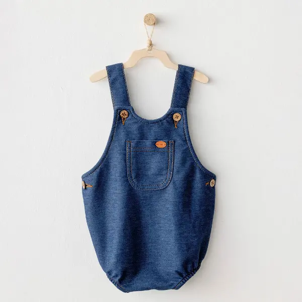 Andywawa AC25931 Romper Casual Bebek Tulum İndigo