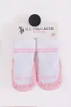 U.S. Polo Assn Çarık Çorap USB2800 Beyaz-Pembe-1