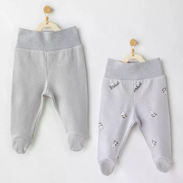 Andywawa AC26034 Keep Smiling 2'li Pantolon Grey
