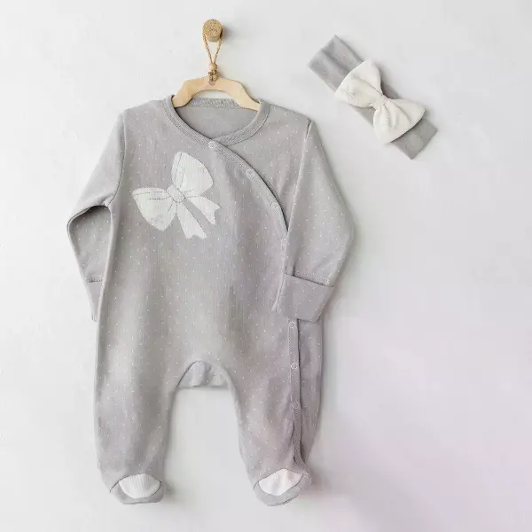 Andywawa AC26254 Baby Bow Bliss Tulum Takım Grey