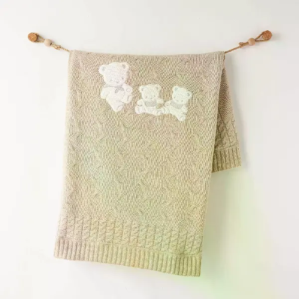 Andywawa Bebek Tri̇ko Battani̇ye 85x100 Ac26341 Beige Melange