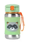 Skip Hop Zoo Pipetli Paslanmaz Çelik Suluk 350 ml Rakun-1
