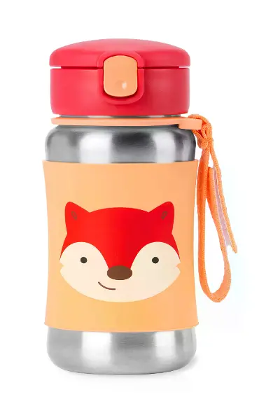 Skip Hop Zoo Pipetli Paslanmaz Çelik Suluk 350 ml Tilki