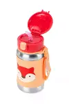 Skip Hop Zoo Pipetli Paslanmaz Çelik Suluk 350 ml Tilki-2